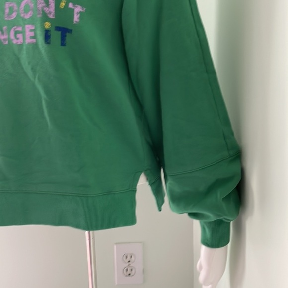 ANTHROPOLOGIE Maeve Green If We Don't Change It Graphic Sweatshirt - Picture 7 of 10